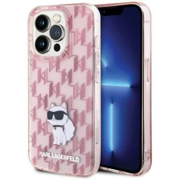 Husa Karl Lagerfeld Monogram Choupette case for iPhone 15 Pro Max - pink