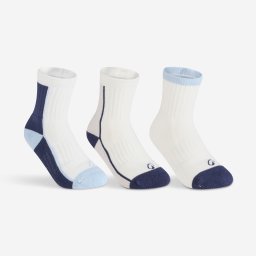 Set 3 perechi șosete de sport lungi RS 500 Bej Albastru Gri