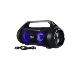 BOXE portabile AKAI, compact 2.0, RMS 15W, Bluetooth, conector Bluetooth, Jack 3.5mm, USB, negru, ABTS-50 (timbru verde 4.00 lei)