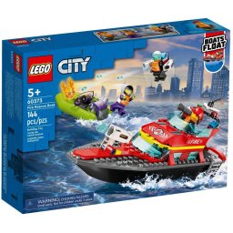 City - Barca de salvare a pompierilor 60373, 144 piese