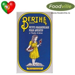 BERTHE Conserva macrou mic de Atlantic in ulei de masline 125 gr (cca 3 bucati)