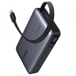Baterie Externa UGREEN PB550, 20000mAh, 67W, QC + PD, 1 x USB-A - 2 x USB-C, Gri
