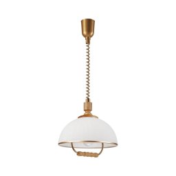 Lustră reglabilă RAMONA 1xE27/60W/230V maro/alb/stejar
