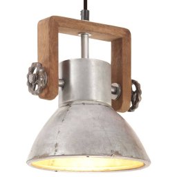 Lampa suspendata industriala, 25 W, argintiu, rotund, 19 cm E27 GartenMobel Dekor