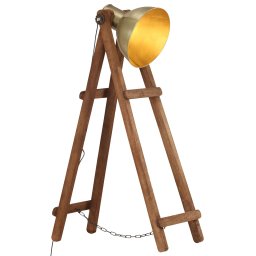 Lampa de podea, alama, lemn masiv de mango, E27 GartenMobel Dekor