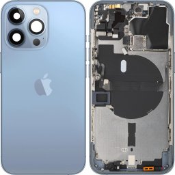 Piese si componente Capac Baterie Apple iPhone 13 Pro, Cu Carcasa Mijloc, Albastru (Sierra Blue), Swap