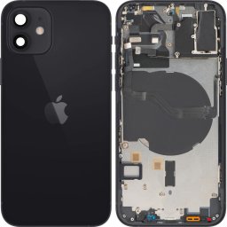 Piese si componente Capac Baterie Apple iPhone 12, Cu Carcasa Mijloc, Negru, Swap