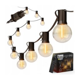 Ghirlandă LED dimerizabilă pentru exterior 25xE12/1W/24/230V, 17,5 m, IP65, neagră + telecomandă