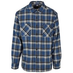 Urban Classics Cămașă 'Lake' crem / azuriu / negru