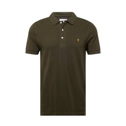 FARAH Tricou 'BLANES' galben / oliv