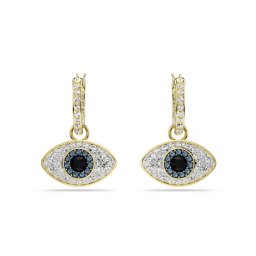 Swarovski Cercei albastru / auriu / negru / transparent
