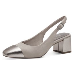MARCO TOZZI Pumps alb kitt / argintiu