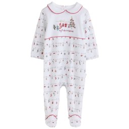 Next Pijamale gri / oliv / roșu intens / alb