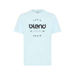 BLEND Tricou 'BHKAMDEN' albastru deschis / negru