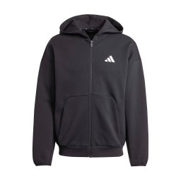 ADIDAS SPORTSWEAR Bluză cu fermoar sport 'FI' negru / alb