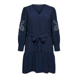 Vero Moda Curve Rochie 'VMCanya' bleumarin / alb natural