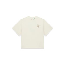 GUESS Originals Tricou nisipiu / galben șofran / gri închis