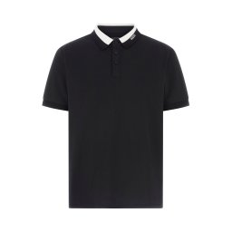 GUESS Tricou 'PAUL' negru / alb