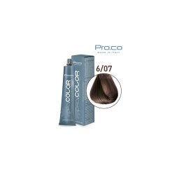 Vopsea de par profesionala PRO.COLOR 100 ml - Pro.Co - 6/07 BLOND INCHIS TUTUN
