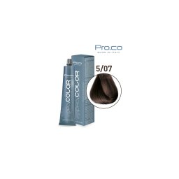 Vopsea de par profesionala PRO.COLOR 100 ml - Pro.Co - 5/07 CASTANIU DESCHIS TUTUN