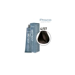Vopsea de par profesionala PRO.COLOR 100 ml - Pro.Co - 4/07 CASTANIU NATURAL TUTUN