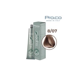 Vopsea de par profesionala fara amoniac SUPERB.COLOR 100 ml - Pro.Co - 8/07 TUTUN DESCHIS