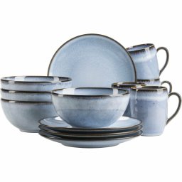 Mäser Set de vase pentru micul dejun 12 piese SMOKY'S – albastru, albastru