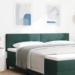 Tablie cap cu headboard Verde închis 180 cm Piele artificiala GartenMobel Dekor