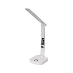 Lampă LED RGBW cu încărcare wireless, afișaj și port USB MAGNUS, LED/6W/5V, 3000–6500K, albă