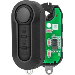 Cheie Auto Completa Programabila 433MHz, 3 butoane, cip ID46, compatibila Fiat 500L, Ducato, Bravo, Iveco Daily, Peugeot Boxer – sistem Marelli – cu electronica si lama