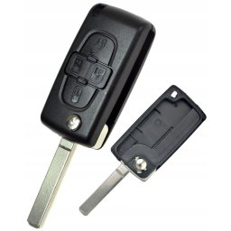 Carcasa cheie briceag Techstar cu 4 butoane pentru Peugeot 1007 – model flip compatibil BRE2247