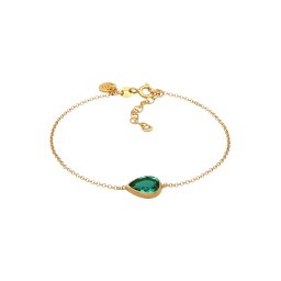 ELLI PREMIUM Brățară auriu / verde smarald