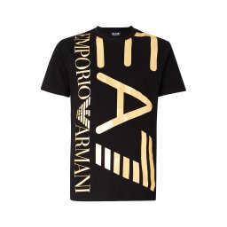 EA7 Emporio Armani Tricou auriu / negru