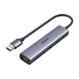 Hub USB la 4 x USB 3.0, 5 in 1, Ugreen, negru