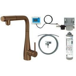 Eridan Baterie pentru bucătărie, cu kit de filtrare a apei, cu pipă extractibilă BREFC75M