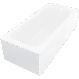 Prizma Badewannenwerkleidung, Prizma, 140-170 cm - partea scurtă Finisaj: Alb KTJK01XO