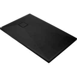 Correo Cădiță de duș din granit, rectangular, 120x70 cm Finisaj: Negru KQR_N73B