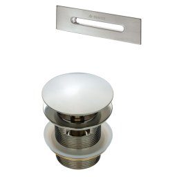 Set de accesorii, pentru cadă - dop și preaplin Finisaj: Oțel periat KYY_F10B