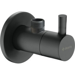 Robinet colțar, cu cap ceramic, 1/2" - 3/8" - rotund Finisaj: Negru VFA_N62R