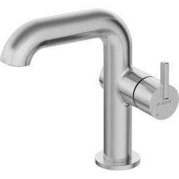 Silia Baterie pentru chiuvetă, cu pipă dreptunghiulară Finisaj: Oțel periat BQS_F24M