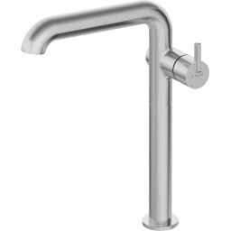 Silia Baterie pentru chiuvetă, înalt, cu pipă dreptunghiulară Finisaj: Oțel periat BQS_F24K