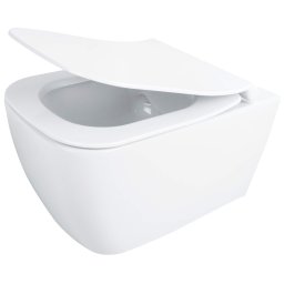 Hiacynt New Vas de WC, cu capac, fără bordură Finisaj: Alb CDYD6ZPW