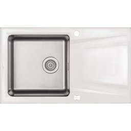 Prime Chiuvetă granit-inox, 1-cuvă cu picurător Finisaj: Alb ZSR_A113