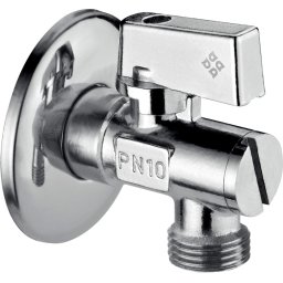 Robinet colțar, pentru racordarea unui sistem de activare a rezervorului pentru WC, 1/2" - 1/2" Finisaj: Crom VFA_B63M