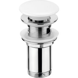 Click-Clack Dop pentru chiuvetă, sau bideu, cu manșon metalic - ceramic Finisaj: Alb NHC_C10U