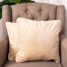Set 2 FETE de perna cu fermoar Hiko COMFY catifea crem