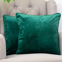 Set 2 FETE de perna cu fermoar Hiko COMFY catifea verde smarald