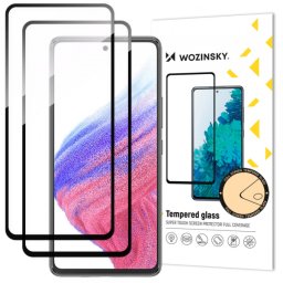 Folie de protectie Ecran WZK pentru Samsung Galaxy A54 A546, Sticla Securizata, Full Glue, Set 2 bucati, Neagra