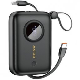 Baterie Externa Dudao K14, 10000mAh, 22.5W, QC + PD, 1 x Lightning - 1 x USB-A - 2 x USB-C, Neagra