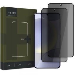 Folie de protectie Ecran Privacy HOFI Glass PRO+ pentru Samsung Galaxy S25 S931, Sticla Securizata, Full Glue, Set 2 bucati